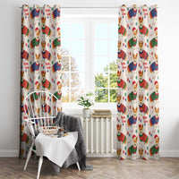 Wales Corgi Christmas Window Curtain Nadolig Llawen Welsh Dog Seamless Vibes - Wonder Print Shop