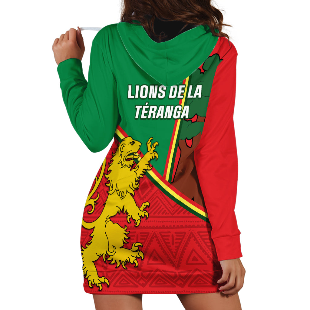 Senegal Football Hoodie Dress 2024 Go Champions Lions De La Teranga - Wonder Print Shop