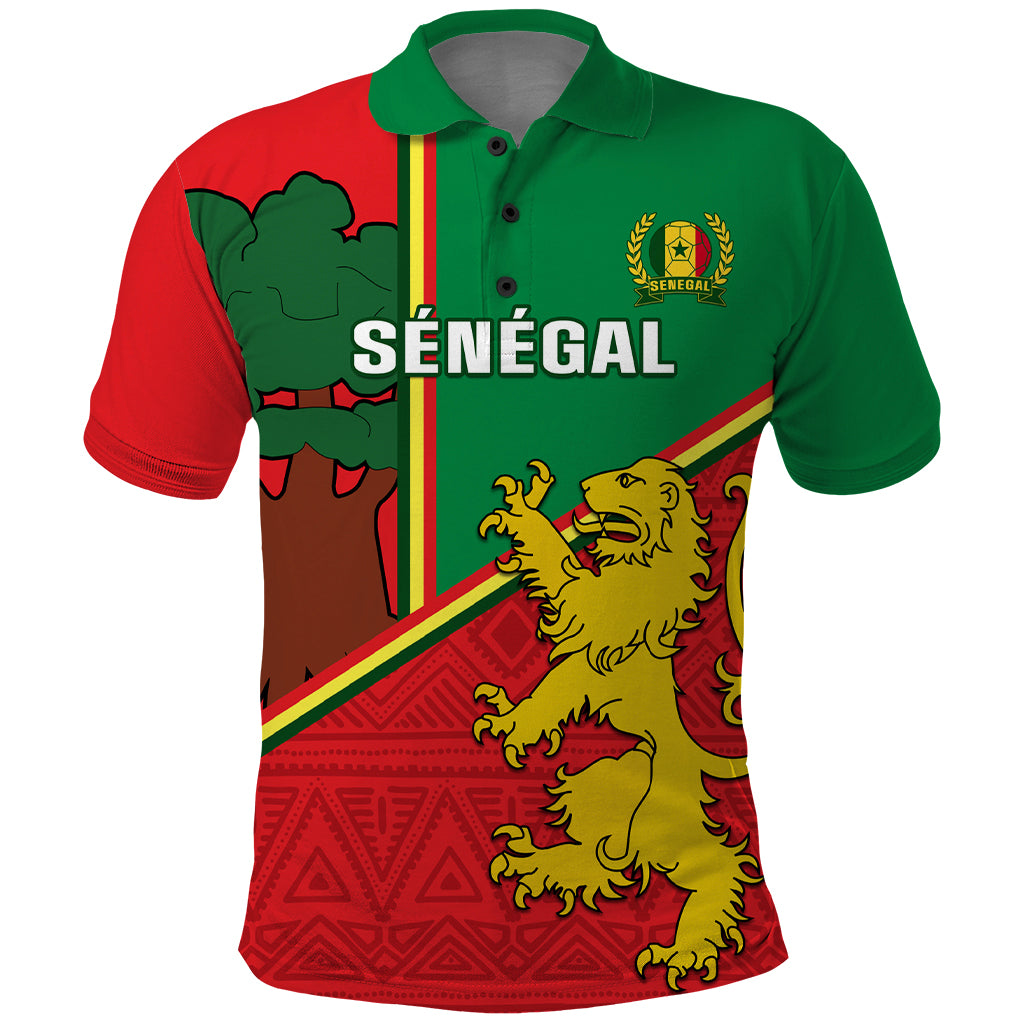 Senegal Football Polo Shirt 2024 Go Champions Lions De La Teranga