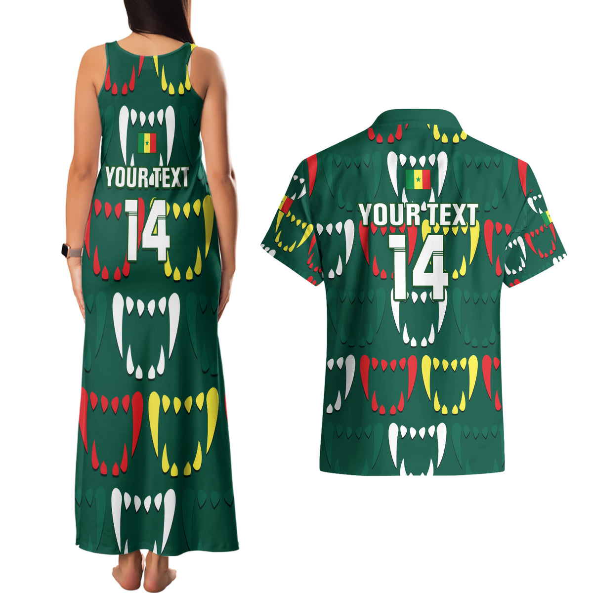 Custom Senegal Football Couples Matching Tank Maxi Dress and Hawaiian Shirt 2024 Culture Pour Home Style - Wonder Print Shop