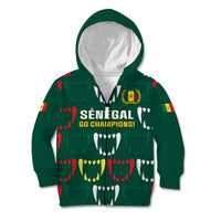 Custom Senegal Football Kid Hoodie 2024 Culture Pour Home Style - Wonder Print Shop