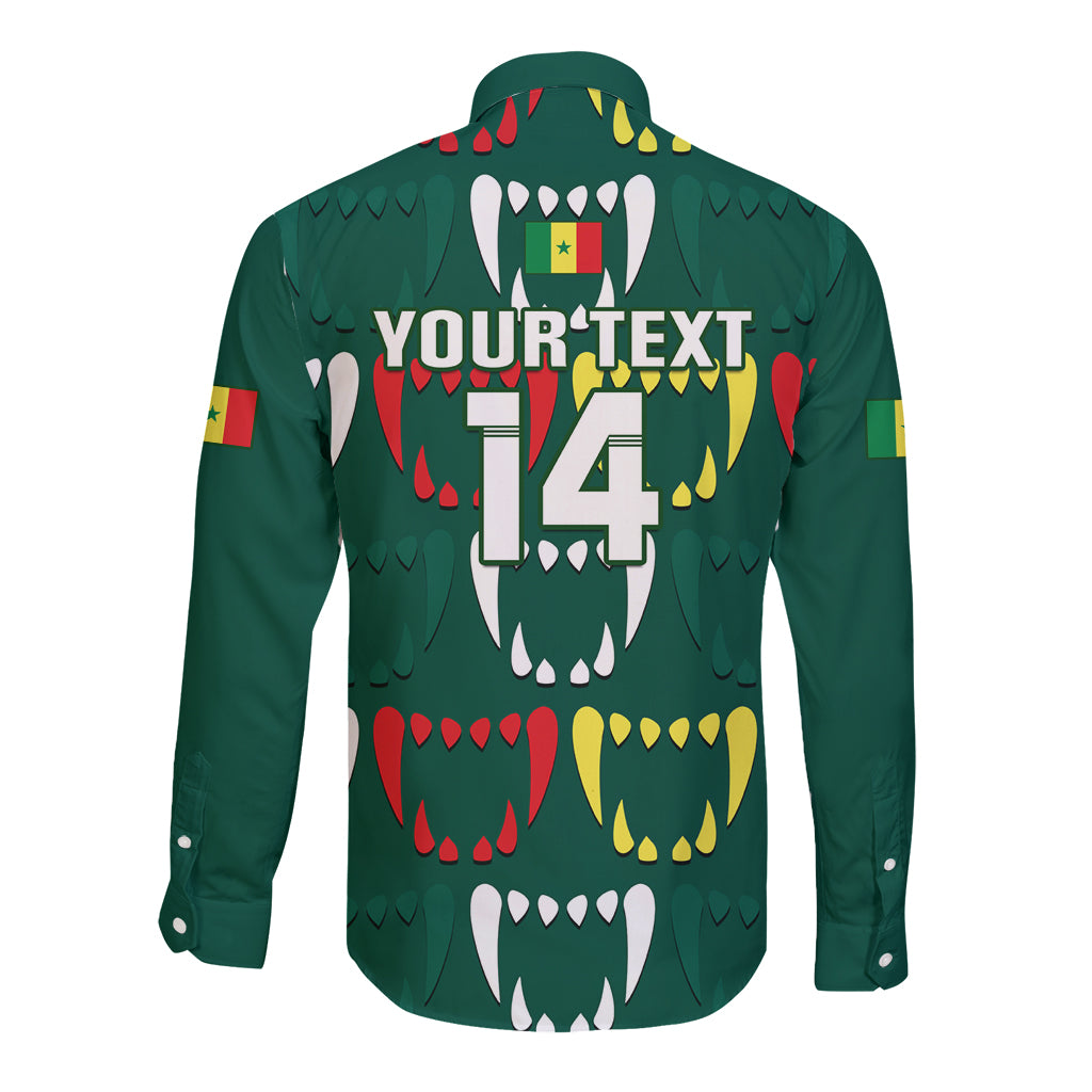Custom Senegal Football Long Sleeve Button Shirt 2024 Culture Pour Home Style - Wonder Print Shop