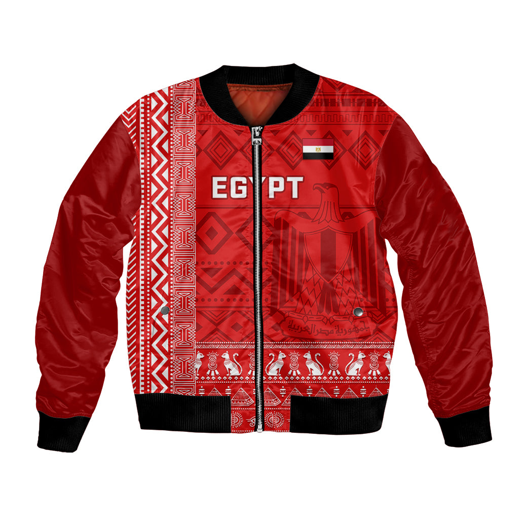 Egypt Football Bomber Jacket 2024 Go Champions Pharaohs Egyptian Patterns - Wonder Print Shop