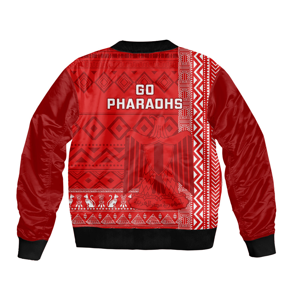 Egypt Football Bomber Jacket 2024 Go Champions Pharaohs Egyptian Patterns - Wonder Print Shop