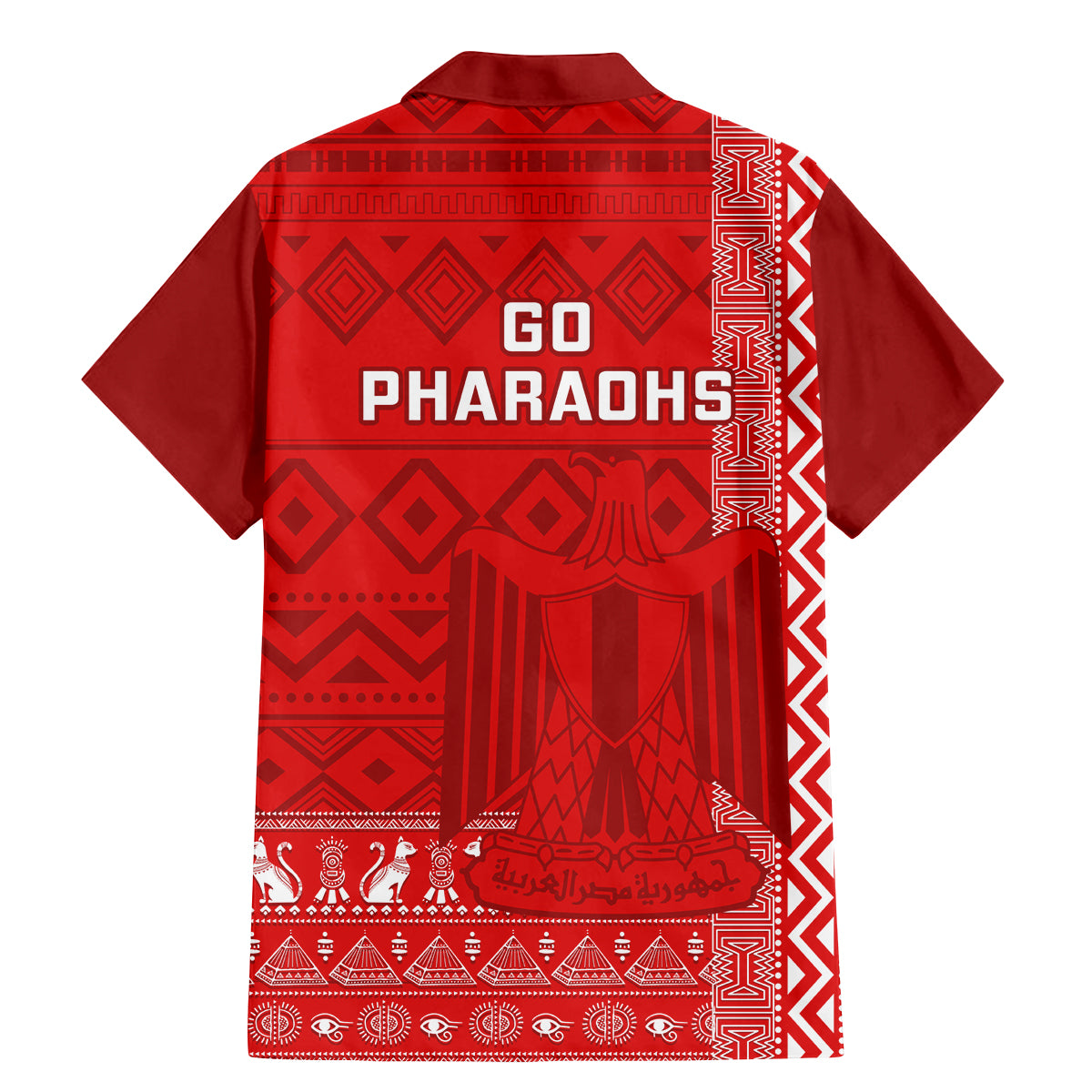 Egypt Football Family Matching Mermaid Dress and Hawaiian Shirt 2024 Go Champions Pharaohs Egyptian Patterns - Wonder Print Shop