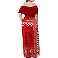 Egypt Football Family Matching Off Shoulder Maxi Dress and Hawaiian Shirt 2024 Go Champions Pharaohs Egyptian Patterns - Wonder Print Shop