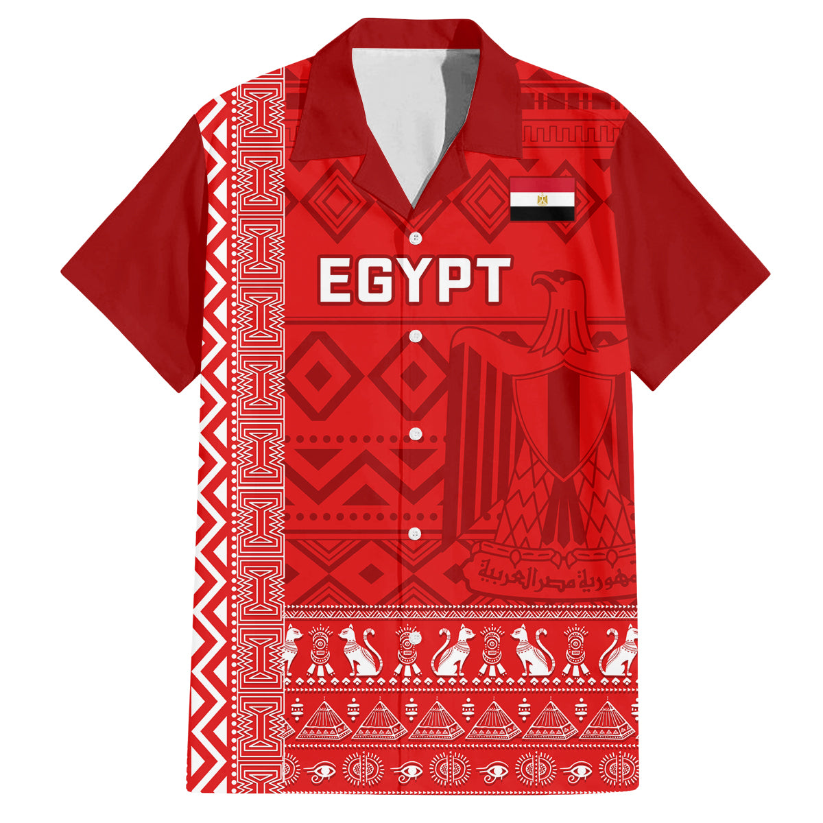 Egypt Football Family Matching Summer Maxi Dress and Hawaiian Shirt 2024 Go Champions Pharaohs Egyptian Patterns - Wonder Print Shop