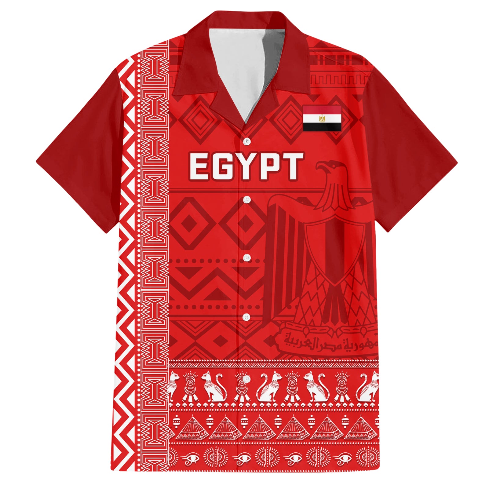 Egypt Football Hawaiian Shirt 2024 Go Champions Pharaohs Egyptian Patterns
