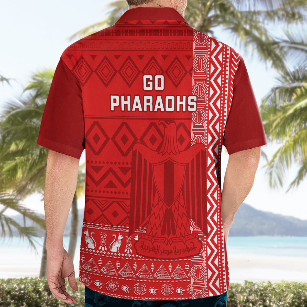 Egypt Football Hawaiian Shirt 2024 Go Champions Pharaohs Egyptian Patterns - Wonder Print Shop