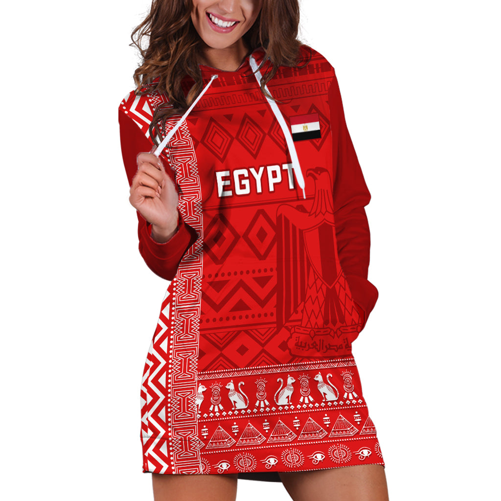 Egypt Football Hoodie Dress 2024 Go Champions Pharaohs Egyptian Patterns - Wonder Print Shop