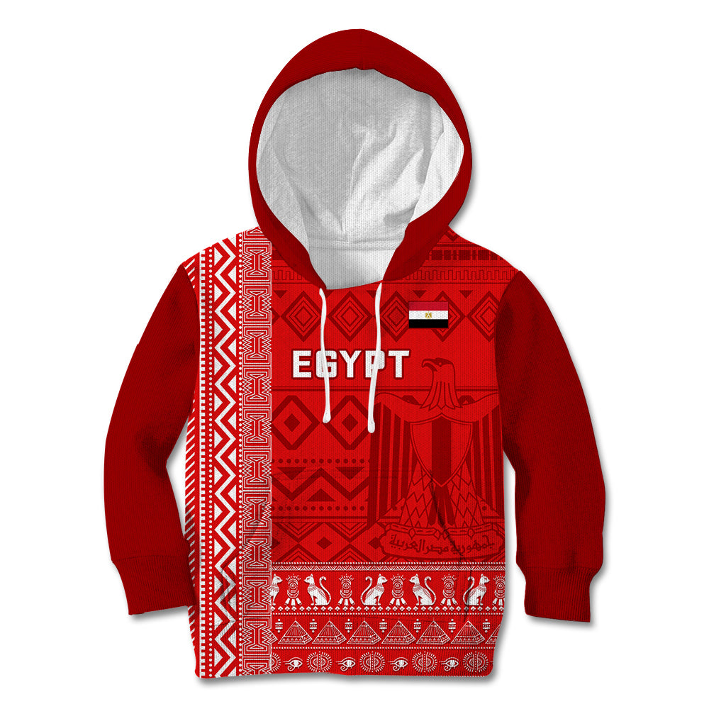 Egypt Football Kid Hoodie 2024 Go Champions Pharaohs Egyptian Patterns - Wonder Print Shop