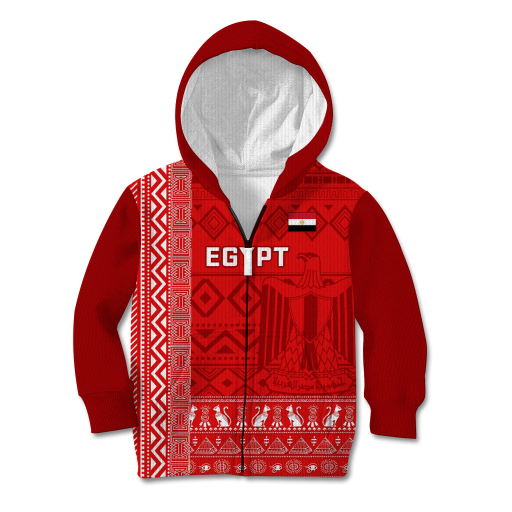 Egypt Football Kid Hoodie 2024 Go Champions Pharaohs Egyptian Patterns - Wonder Print Shop