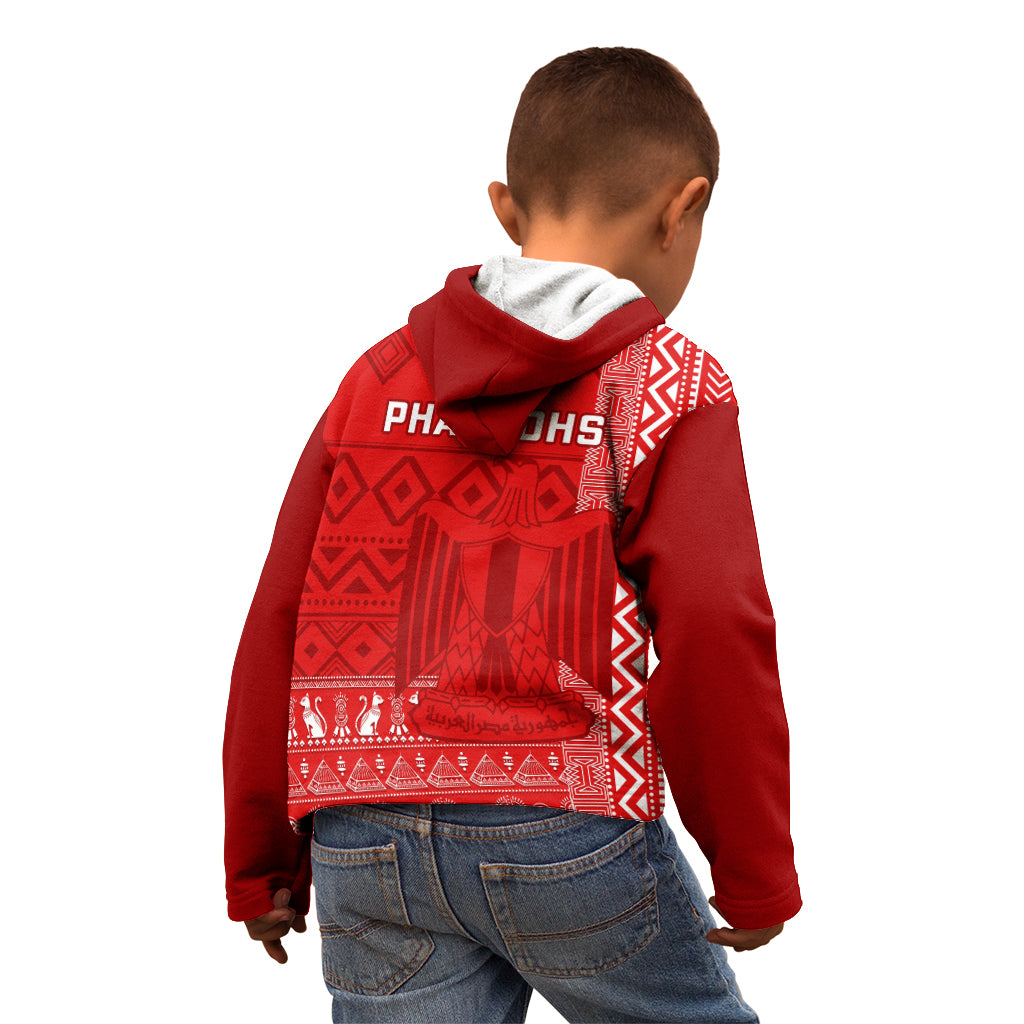 Egypt Football Kid Hoodie 2024 Go Champions Pharaohs Egyptian Patterns - Wonder Print Shop