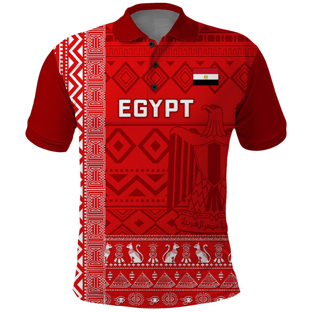 Egypt Football Polo Shirt 2024 Go Champions Pharaohs Egyptian Patterns