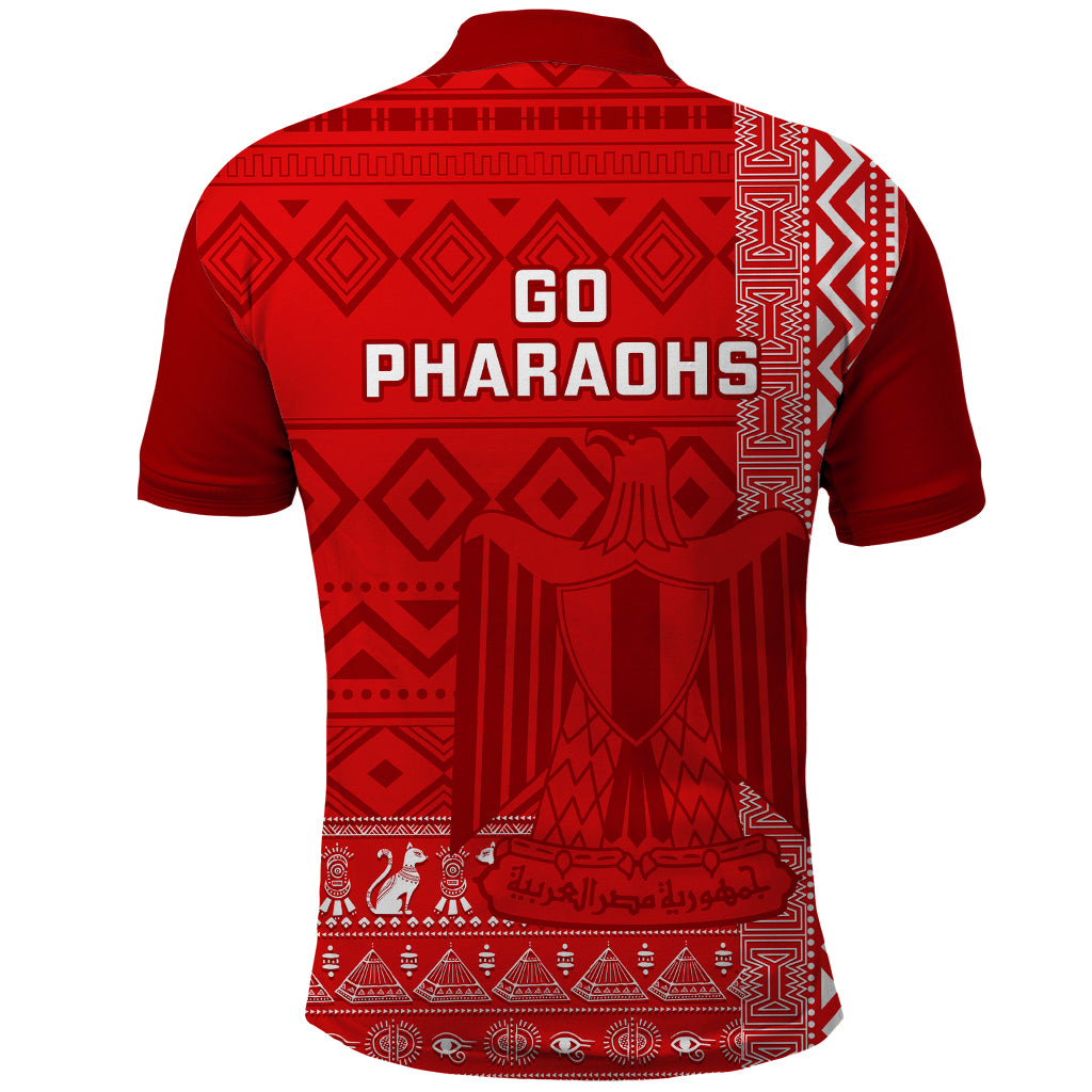 Egypt Football Polo Shirt 2024 Go Champions Pharaohs Egyptian Patterns - Wonder Print Shop