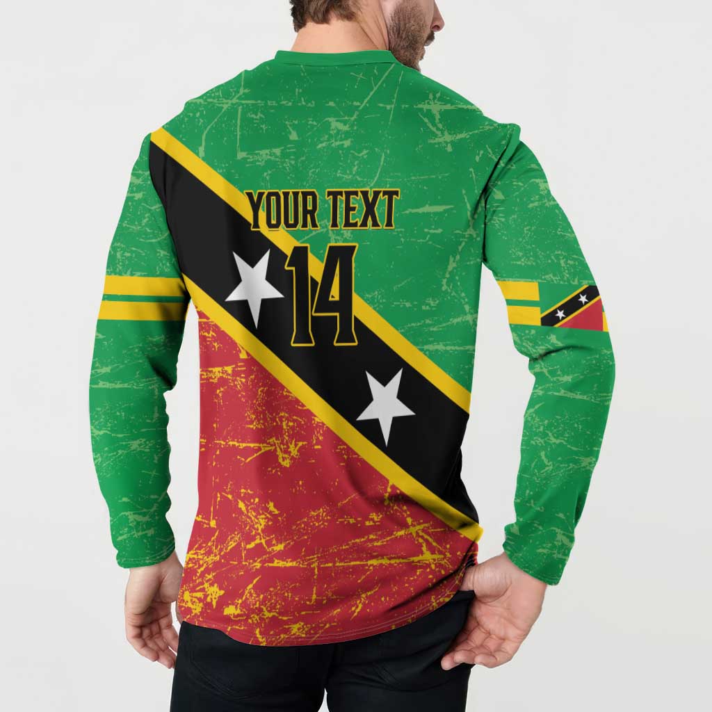 Custom Saint Kitts and Nevis Football Button Sweatshirt 2025 Go Sugar Boyz