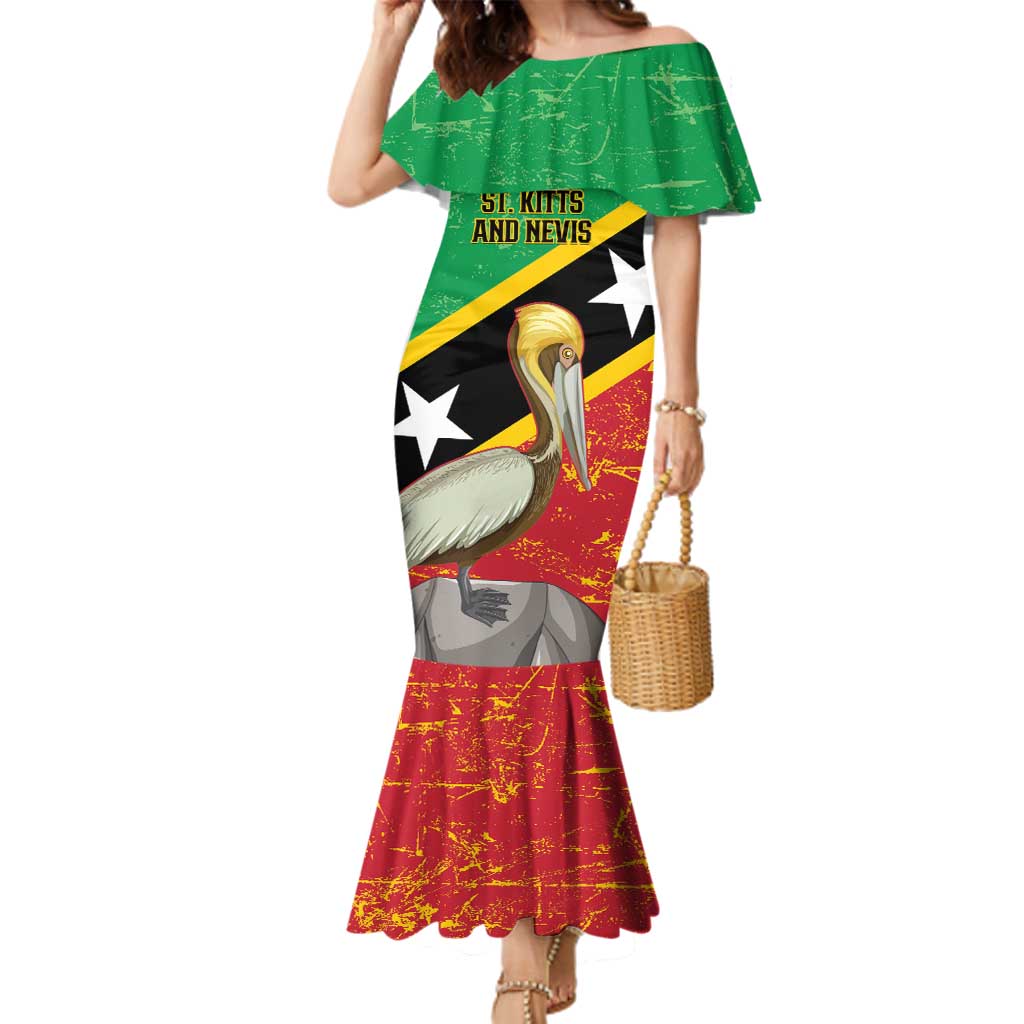 Custom Saint Kitts and Nevis Football Family Matching Mermaid Dress and Hawaiian Shirt 2025 Go Sugar Boyz