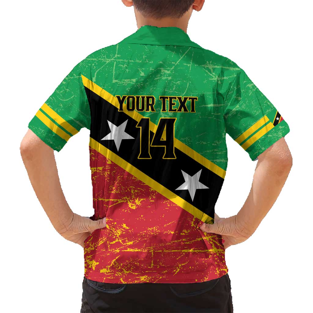 Custom Saint Kitts and Nevis Football Family Matching Off Shoulder Maxi Dress and Hawaiian Shirt 2025 Go Sugar Boyz