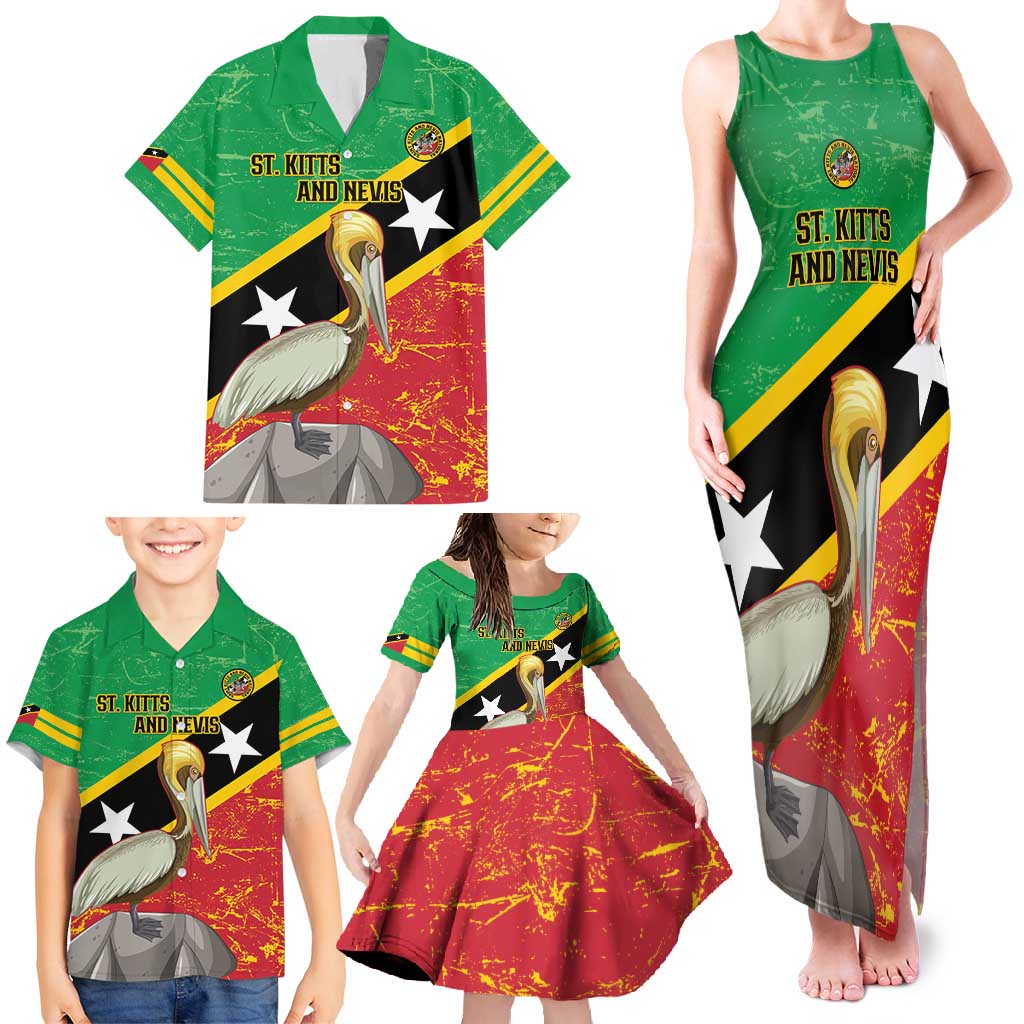 Custom Saint Kitts and Nevis Football Family Matching Tank Maxi Dress and Hawaiian Shirt 2025 Go Sugar Boyz
