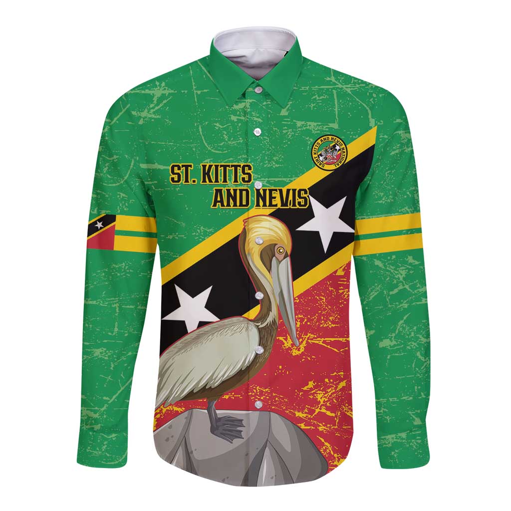 Custom Saint Kitts and Nevis Football Long Sleeve Button Shirt 2025 Go Sugar Boyz