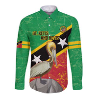 Custom Saint Kitts and Nevis Football Long Sleeve Button Shirt 2025 Go Sugar Boyz