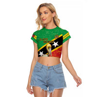Custom Saint Kitts and Nevis Football Raglan Cropped T Shirt 2025 Go Sugar Boyz