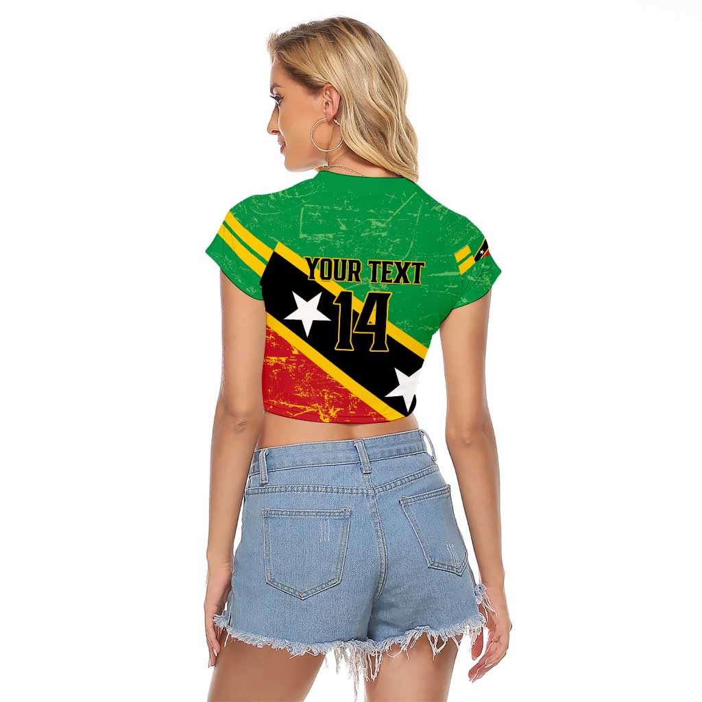 Custom Saint Kitts and Nevis Football Raglan Cropped T Shirt 2025 Go Sugar Boyz