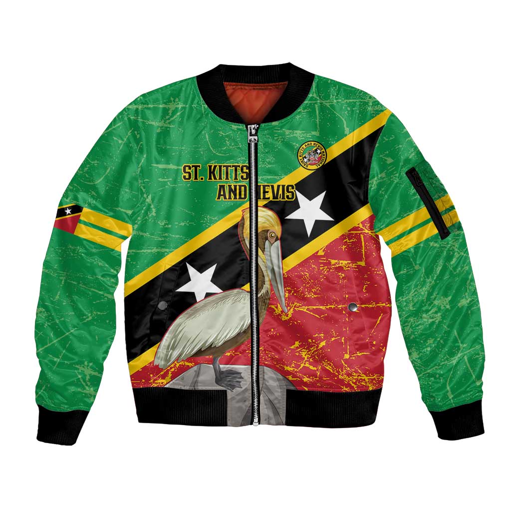 Custom Saint Kitts and Nevis Football Sleeve Zip Bomber Jacket 2025 Go Sugar Boyz