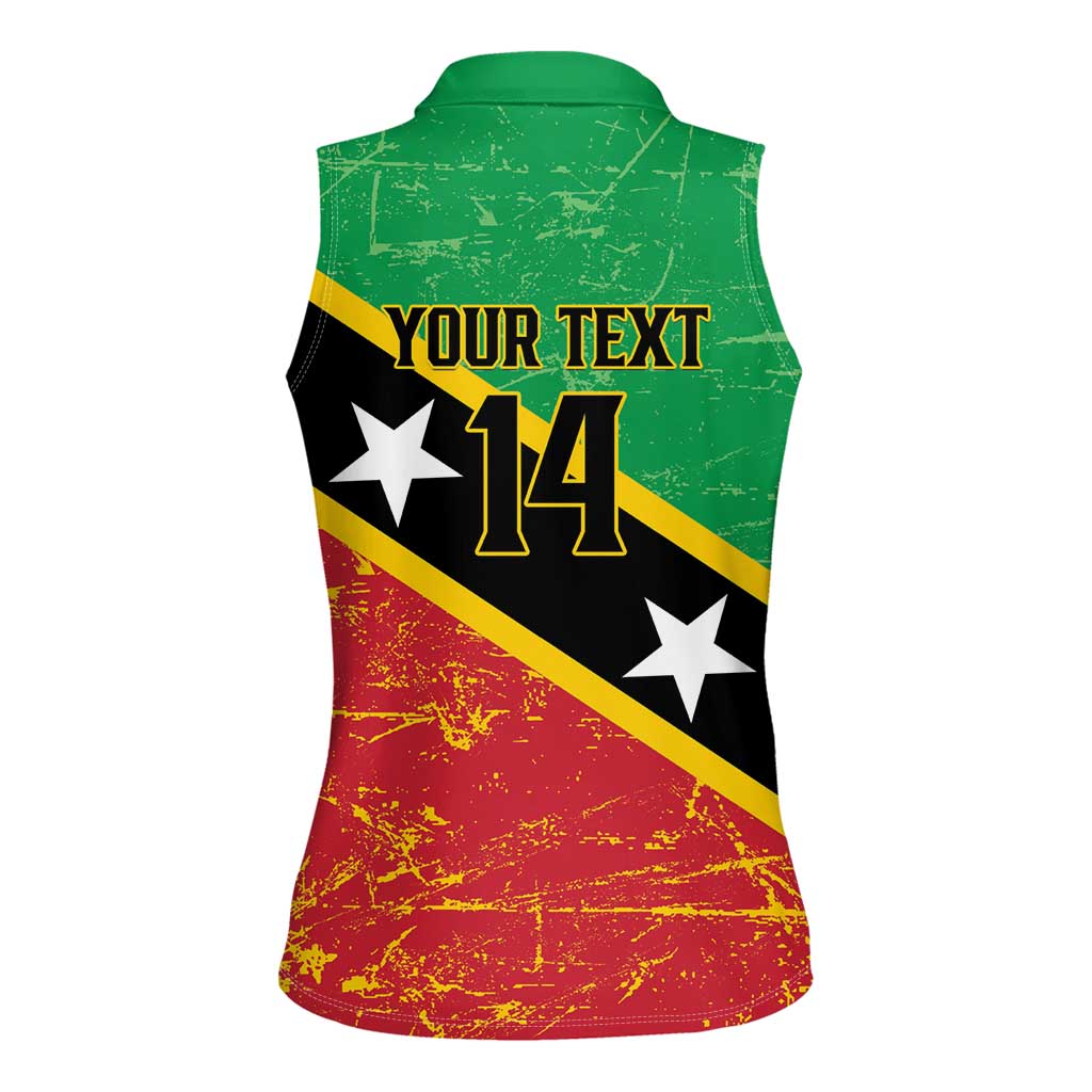 Custom Saint Kitts and Nevis Football Women Sleeveless Polo Shirt 2025 Go Sugar Boyz