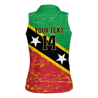 Custom Saint Kitts and Nevis Football Women Sleeveless Polo Shirt 2025 Go Sugar Boyz
