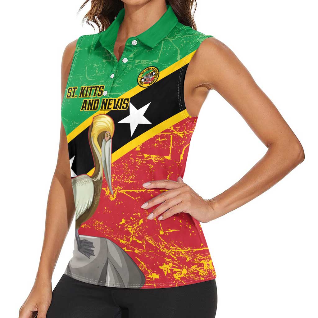Custom Saint Kitts and Nevis Football Women Sleeveless Polo Shirt 2025 Go Sugar Boyz
