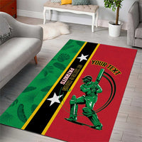 Custom Saint Kitts and Nevis Cricket Area Rug Go Champions Patriots