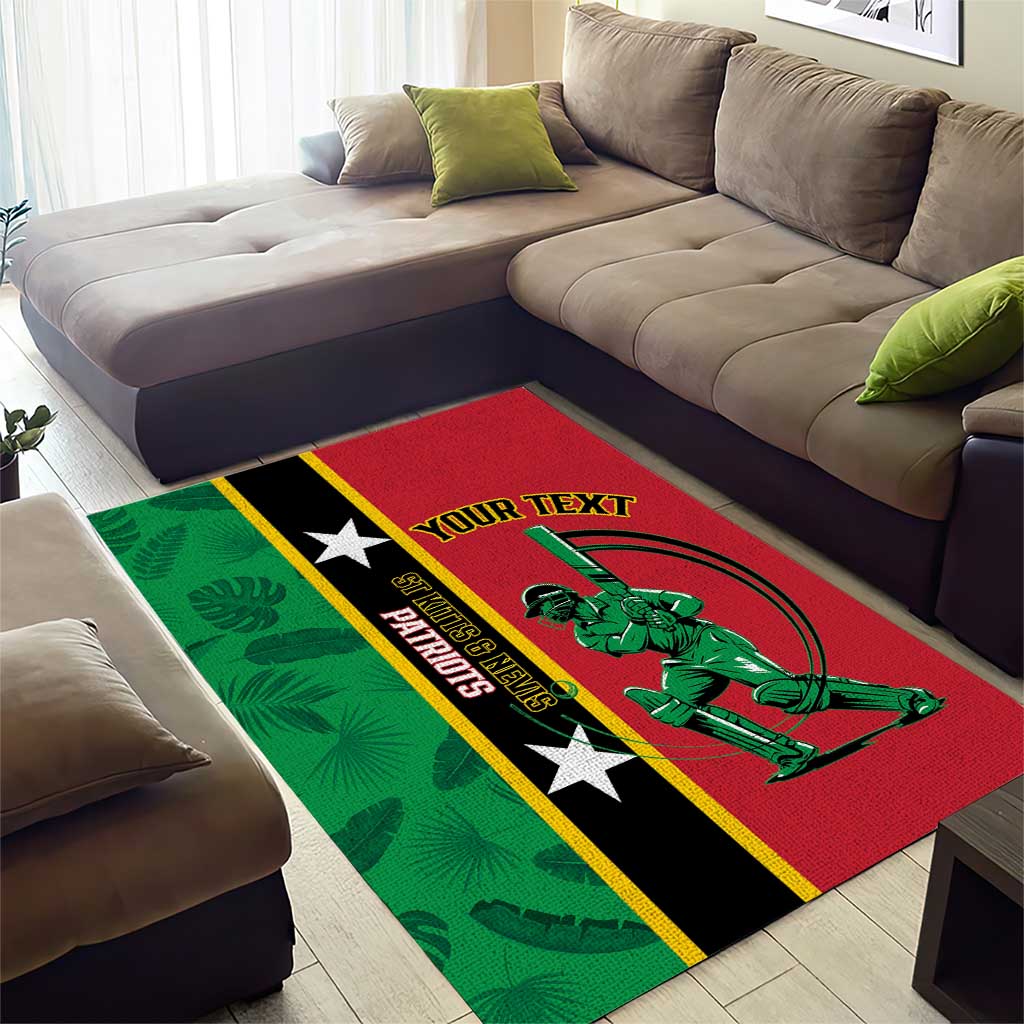 Custom Saint Kitts and Nevis Cricket Area Rug Go Champions Patriots