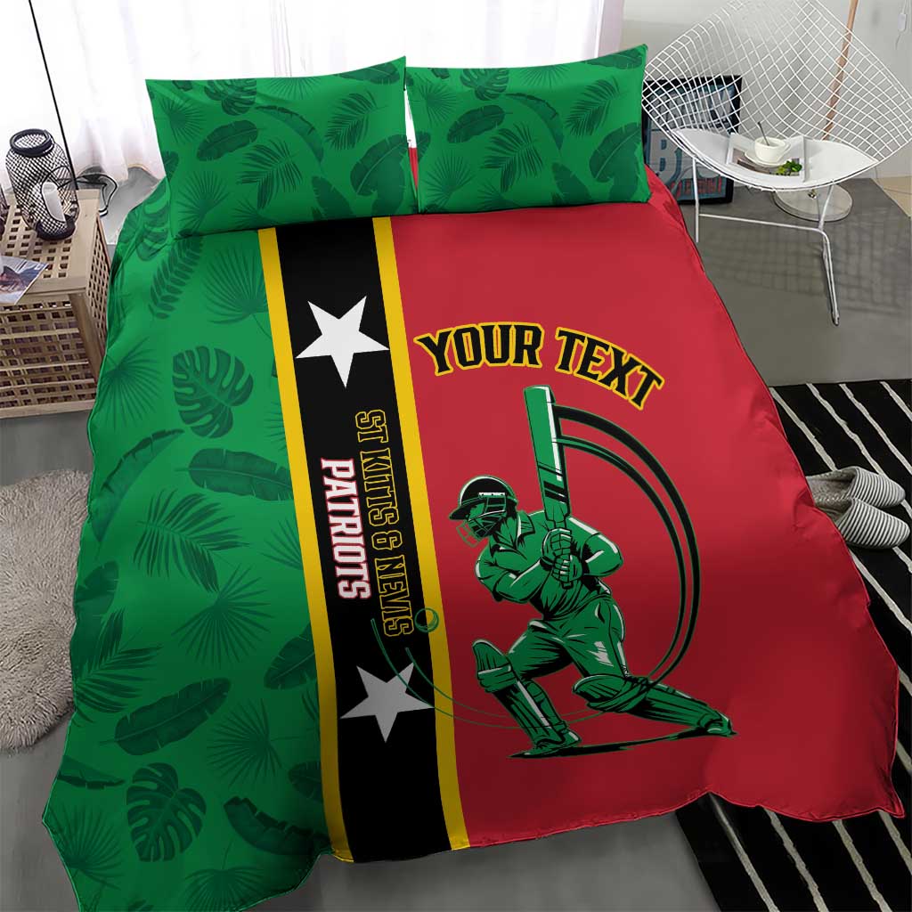 Custom Saint Kitts and Nevis Cricket Bedding Set Go Champions Patriots