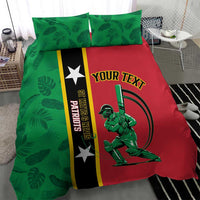 Custom Saint Kitts and Nevis Cricket Bedding Set Go Champions Patriots