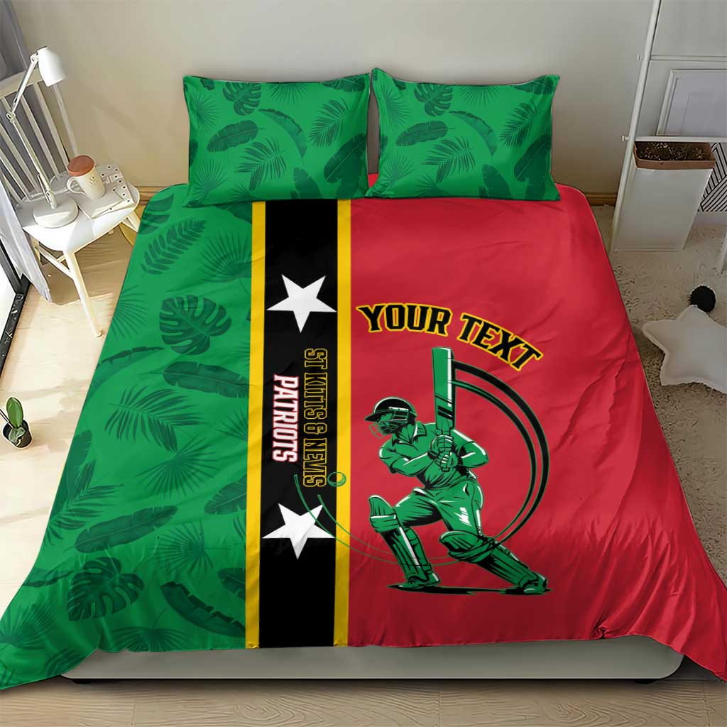 Custom Saint Kitts and Nevis Cricket Bedding Set Go Champions Patriots