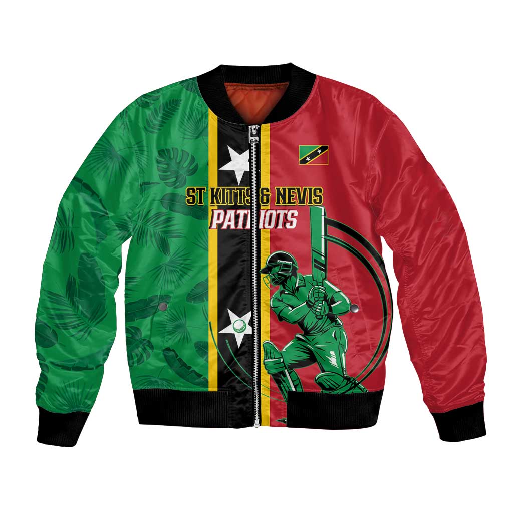 Custom Saint Kitts and Nevis Cricket Bomber Jacket Go Champions Patriots
