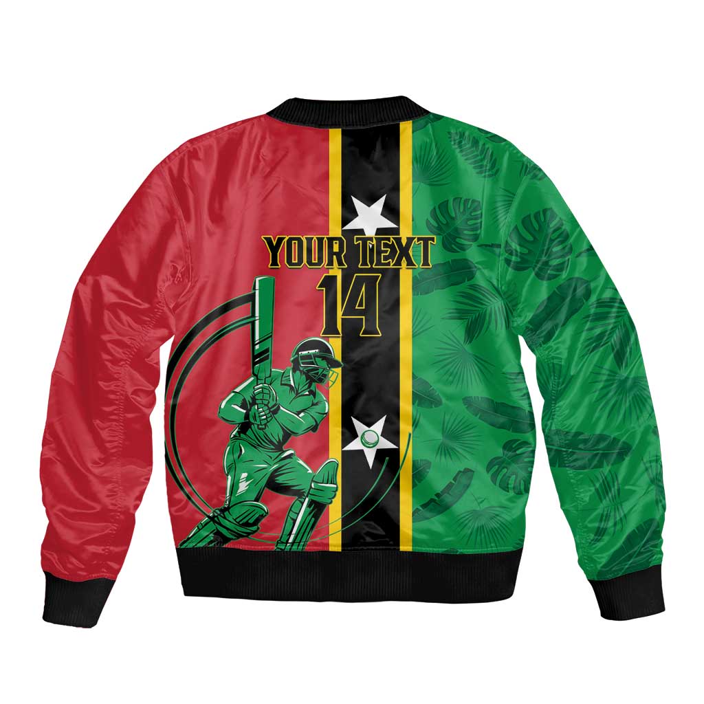 Custom Saint Kitts and Nevis Cricket Bomber Jacket Go Champions Patriots