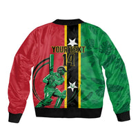 Custom Saint Kitts and Nevis Cricket Bomber Jacket Go Champions Patriots