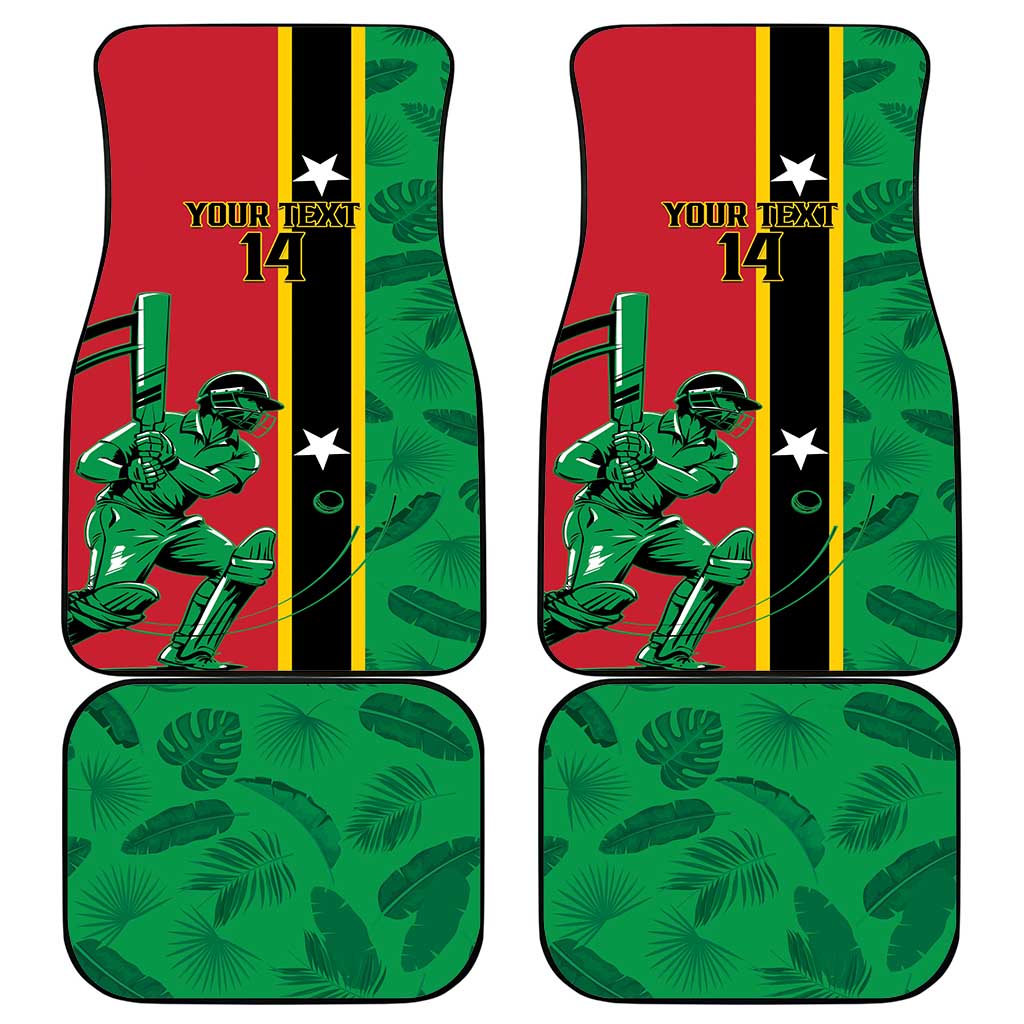 Custom Saint Kitts and Nevis Cricket Car Mats Go Champions Patriots