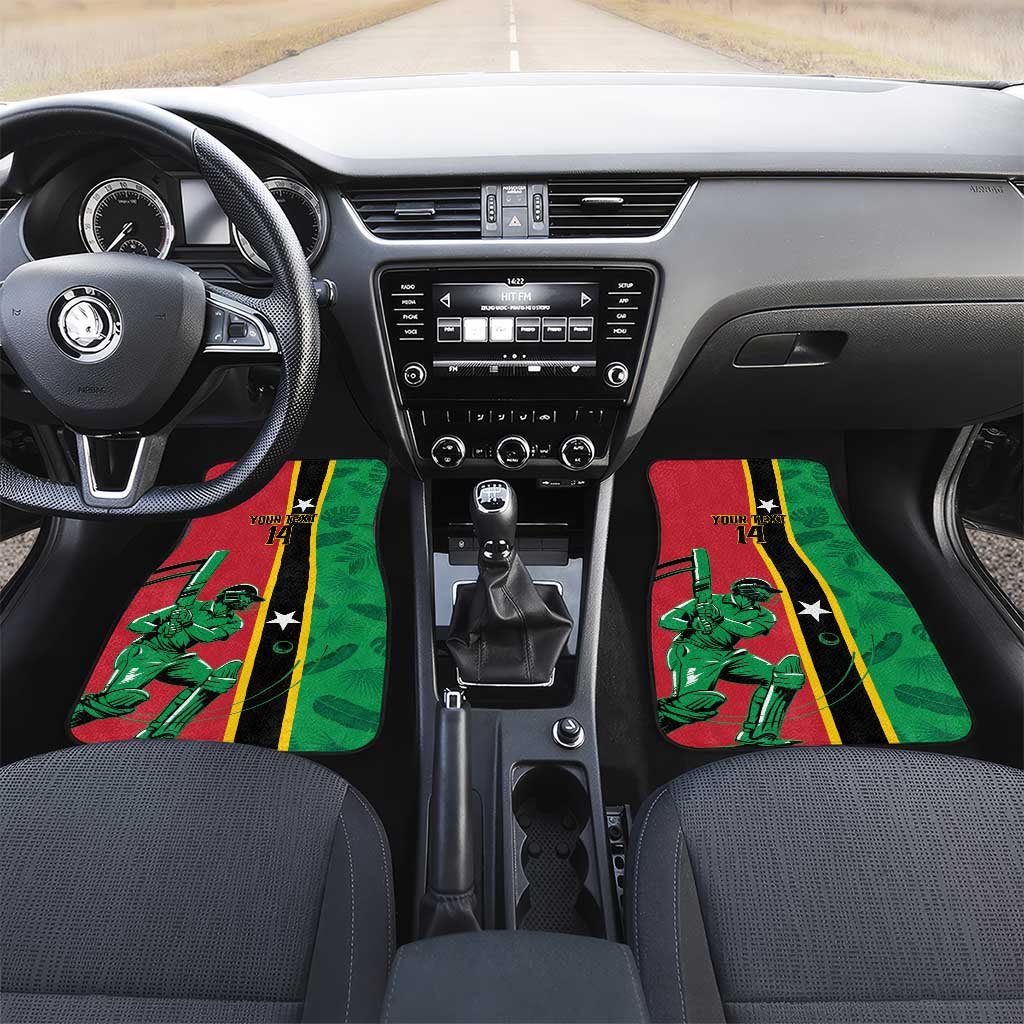 Custom Saint Kitts and Nevis Cricket Car Mats Go Champions Patriots