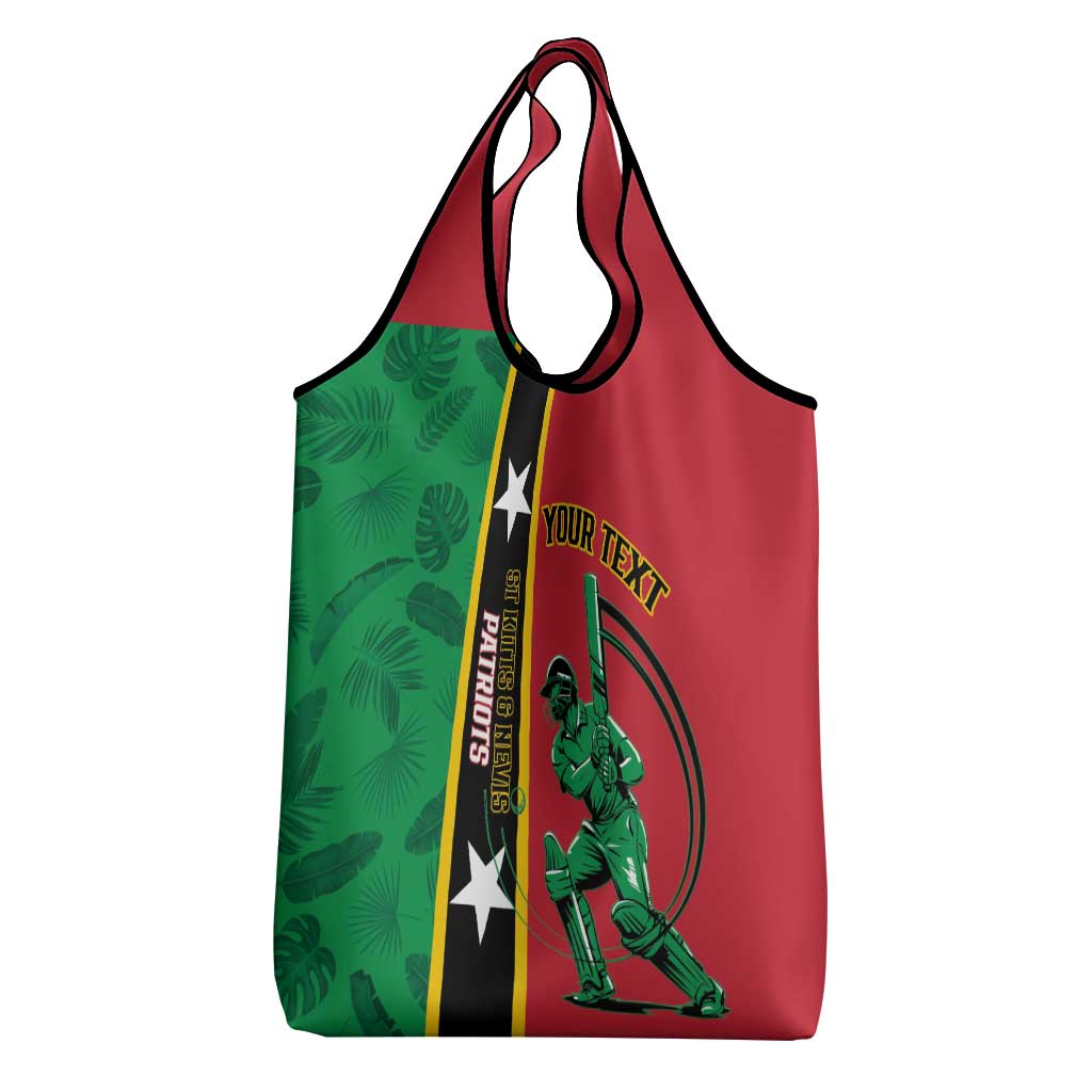 Custom Saint Kitts and Nevis Cricket Grocery Bag Go Champions Patriots