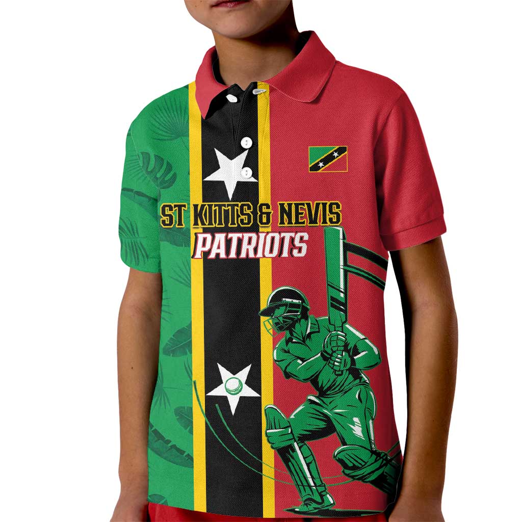 Custom Saint Kitts and Nevis Cricket Kid Polo Shirt Go Champions Patriots