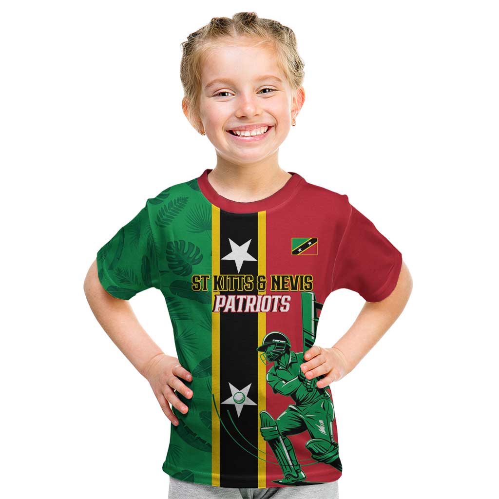 Custom Saint Kitts and Nevis Cricket Kid T Shirt Go Champions Patriots
