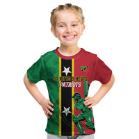 Custom Saint Kitts and Nevis Cricket Kid T Shirt Go Champions Patriots