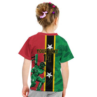 Custom Saint Kitts and Nevis Cricket Kid T Shirt Go Champions Patriots