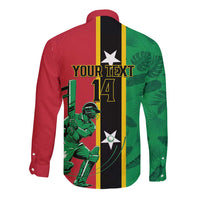 Custom Saint Kitts and Nevis Cricket Long Sleeve Button Shirt Go Champions Patriots