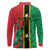 Custom Saint Kitts and Nevis Cricket Long Sleeve Polo Shirt Go Champions Patriots