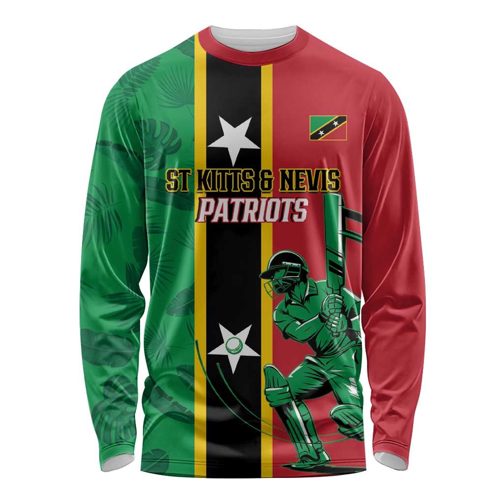 Custom Saint Kitts and Nevis Cricket Long Sleeve Shirt Go Champions Patriots