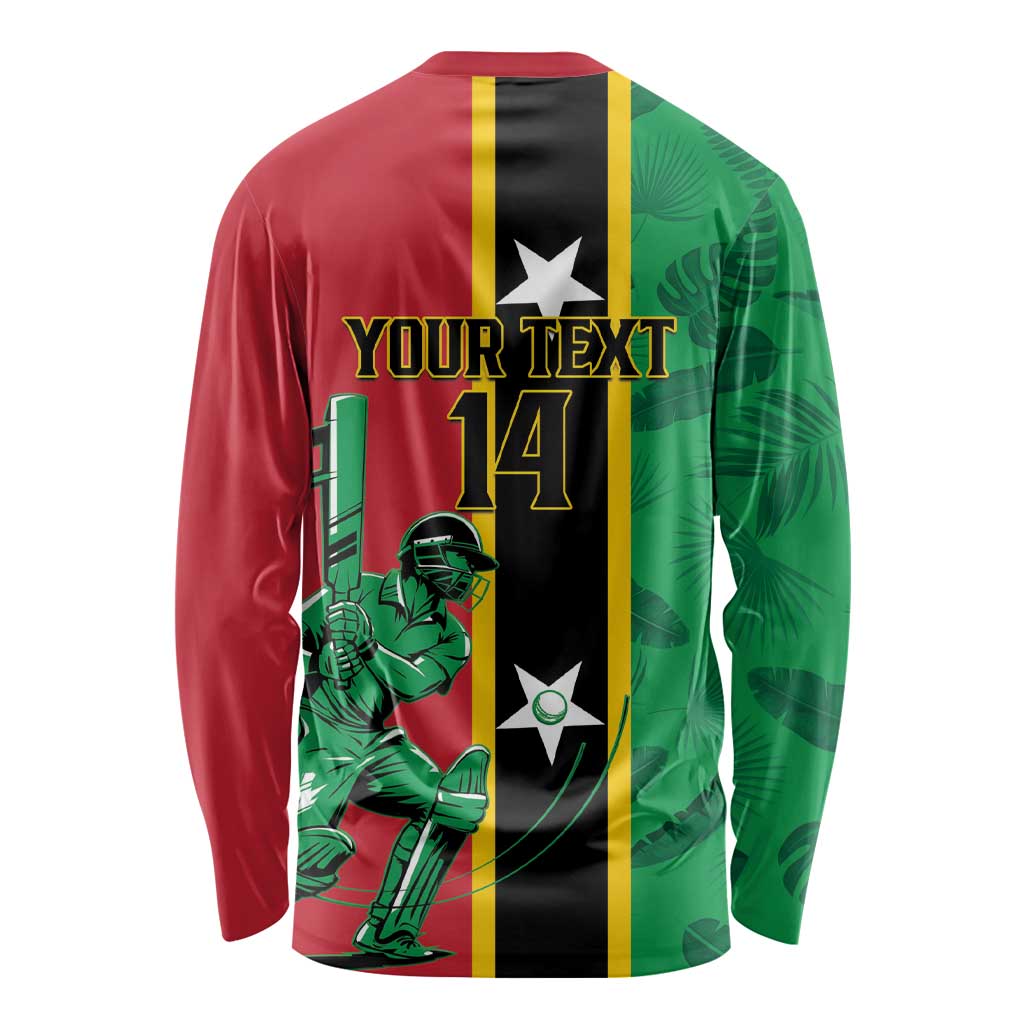 Custom Saint Kitts and Nevis Cricket Long Sleeve Shirt Go Champions Patriots